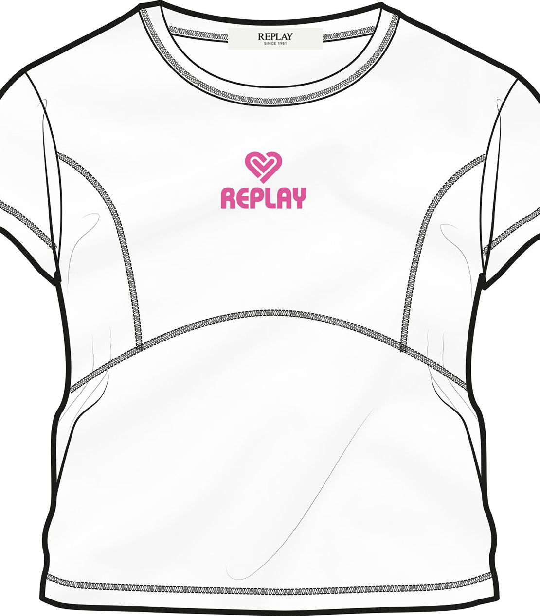 ハートモチーフ ロゴプリント Tシャツ 詳細画像 ホワイト 1